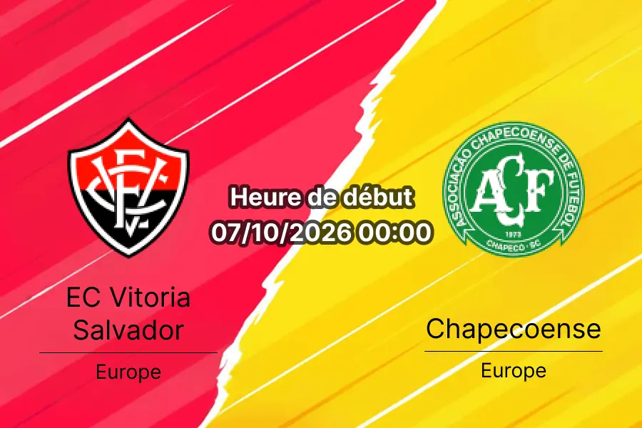 Pronostic Vitória Chapecoense — Estádio Manoel Barradas (Barradão) Salvador Bahia, Série A Brasileira Rodada 29, 7 octobre 2026